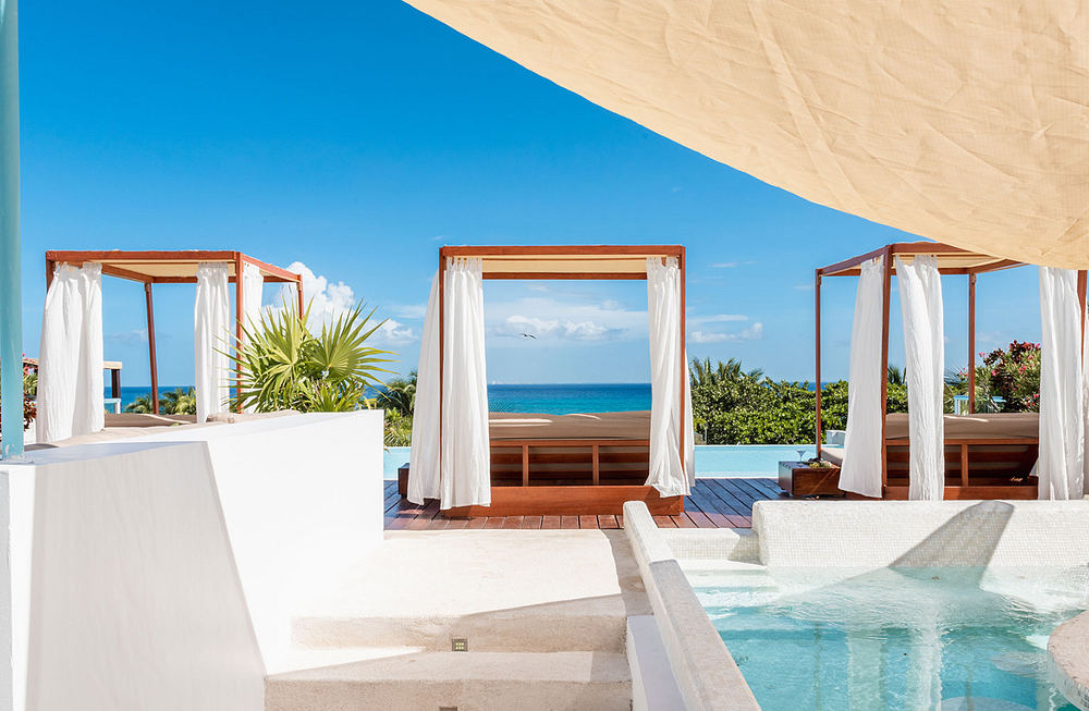 Beachfront cabanas