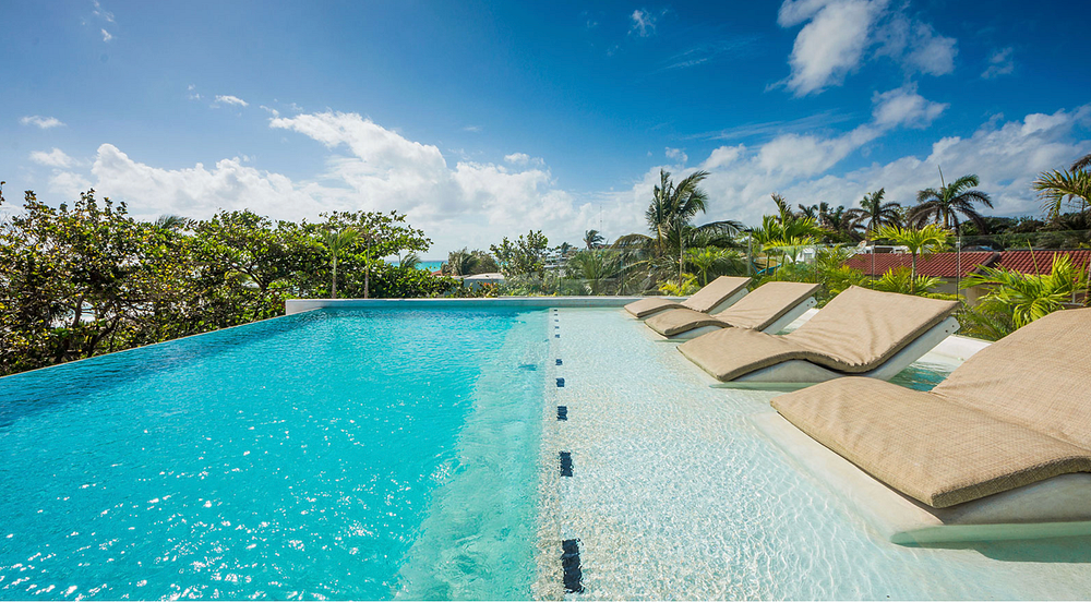 Infinity pool deck